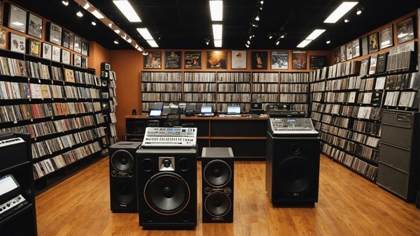 Magasin de musique : rendez-vous pour commander une enceinte sono